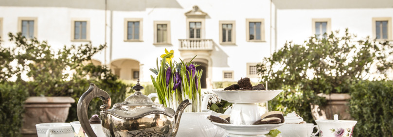 Tea Party in Ancient Tuscan Villa